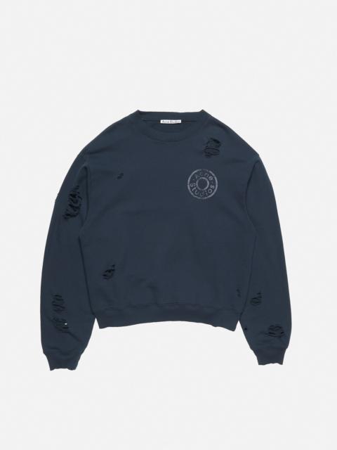 Acne Studios Logo fleece sweatshirt - Dark navy