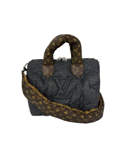 Louis Vuitton Louis Vuitton Speedy 25 Bandouliere Black Denim Puffer Hand Bag