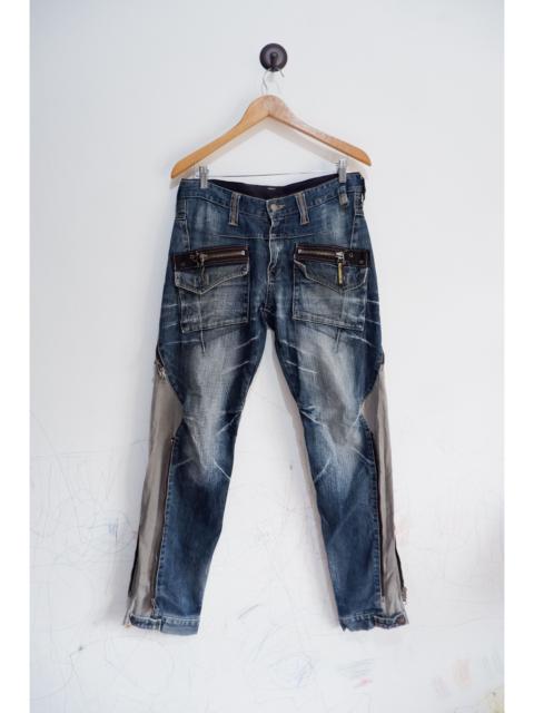 Other Designers Mudwash Vintage PPFM Biker Zipper Denim