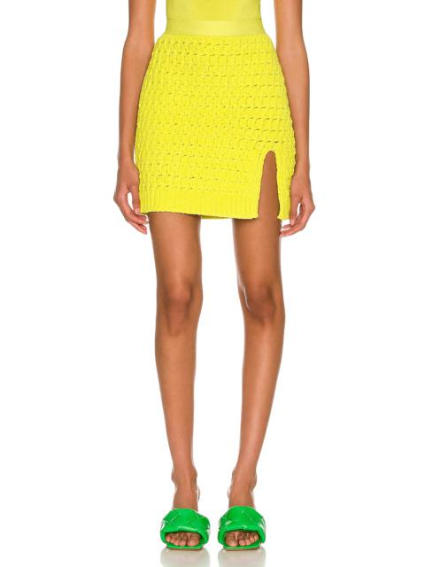 Bottega Veneta Chenille Twisted Mesh Skirt