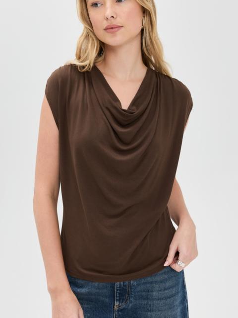 Vince Sleeveless Draped Cowl Neck Top