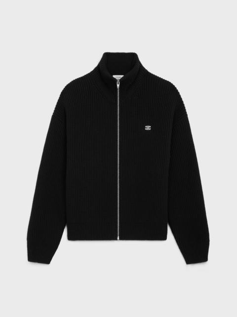 CELINE triomphe trucker sweater in ribbed wool