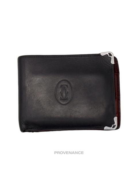 Cartier Cartier Bifold Wallet - Black & Burgundy Calfskin