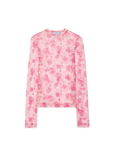 Off-White Pink Stamp Roses Top