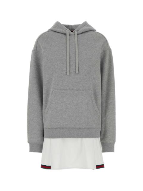 GUCCI Gucci Women Grey Cotton Sweatshirt Dress