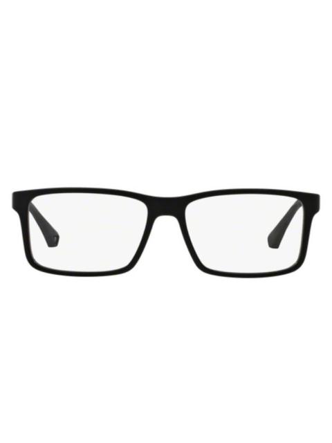 EMPORIO ARMANI Emporio Armani Demo Rectangular Men's Eyeglasses EA3038 5063 56