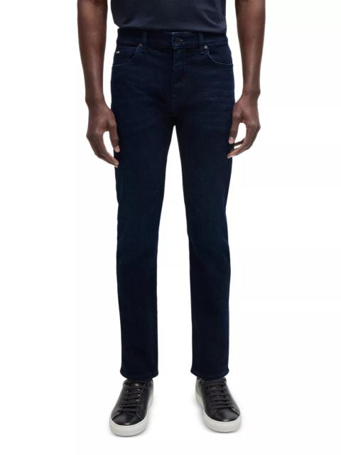 BOSS H Delaware Cotton Blend Slim Fit Jeans in Navy