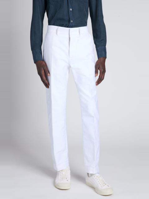 TOM FORD TOM FORD Brushed Cotton Sateen Chinos in Aw004 Ivory at Nordstrom