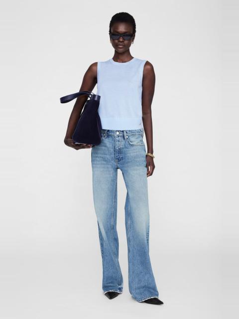 ANINE BING ANINE BING Moni Crop Tank in Pale Blue at Nordstrom