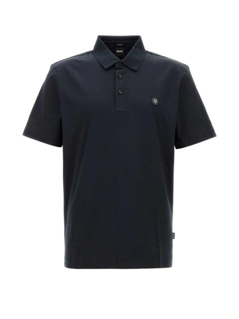 BOSS Boss Men Black Cotton Polo Shirt