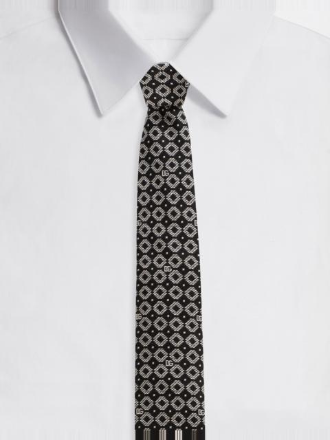 Dolce & Gabbana Silk jacquard tie with DG logo