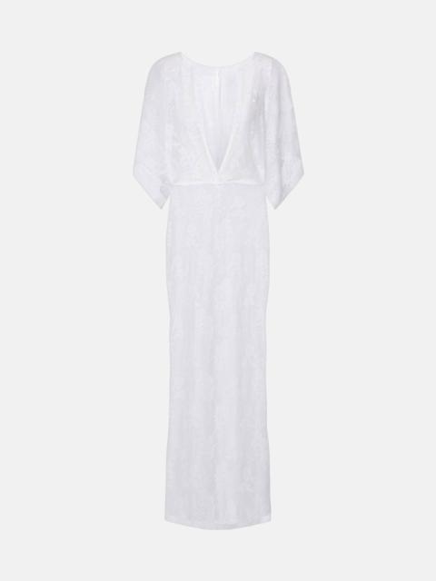 NORMA KAMALI Obie semi-sheer lace gown