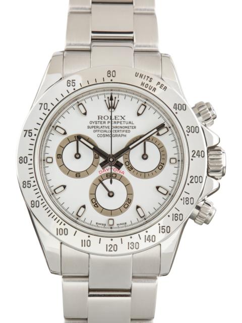 ROLEX Pre-Owned Rolex Daytona White Dial Ref 116520 Oyster Band
