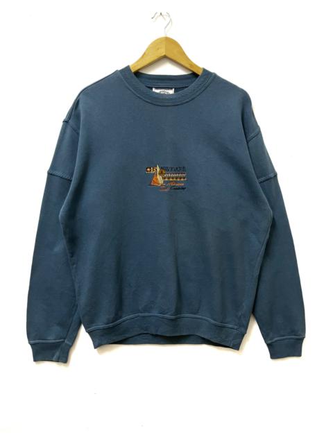 Other Designers Vintage - Vintage Navigare Small Logo Sweatshirt Blue Medium