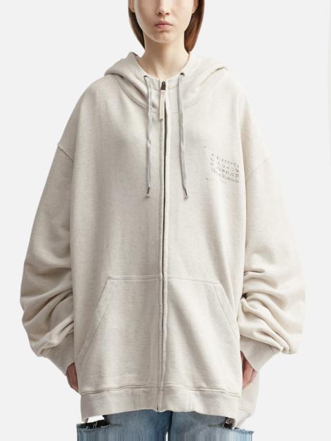 Maison Margiela STAMP LOGO ZIP HOODIE