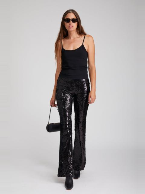 SPRWMN BLACK SEQUIN MICRO FLARE PANT