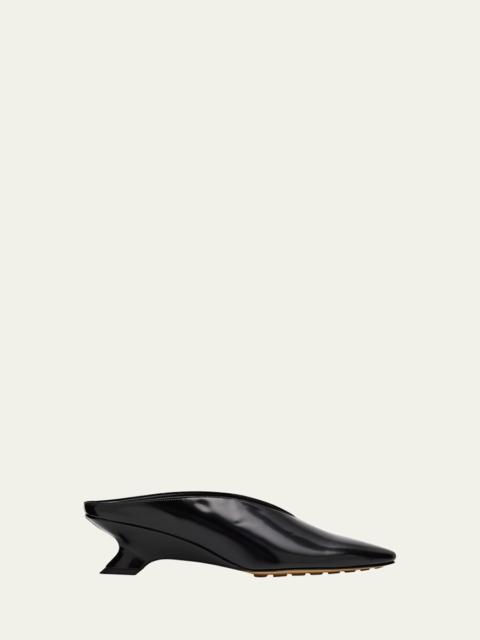 Bottega Veneta Bounty Vinyl Kitten-Heel Mules