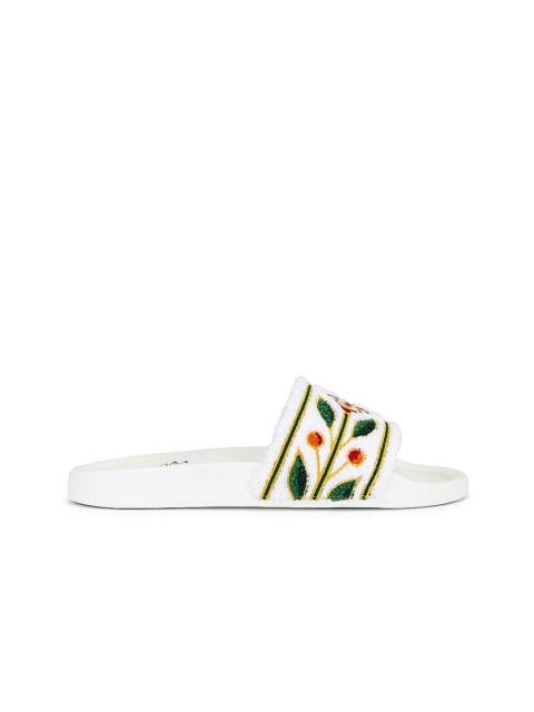 CASABLANCA Embroidered Terry Slider