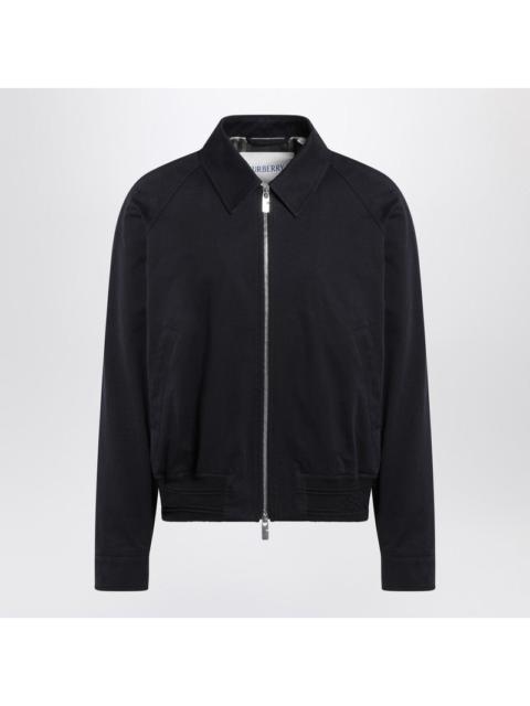 Burberry Harrington Jacket Navy Blue In Cotton Men