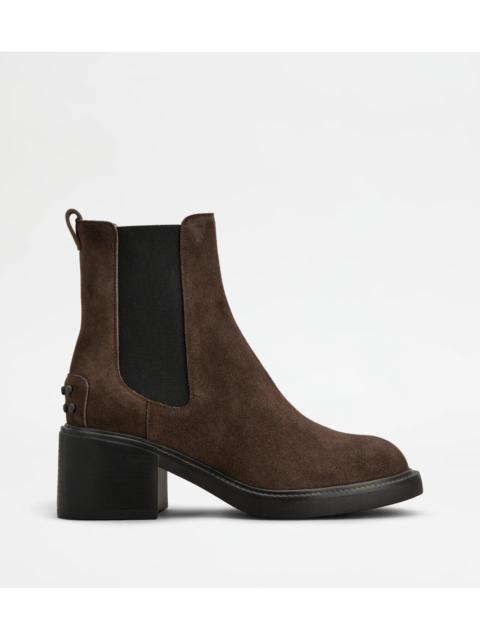 Other Designers Tod's Suede Heeled Ankle Boots