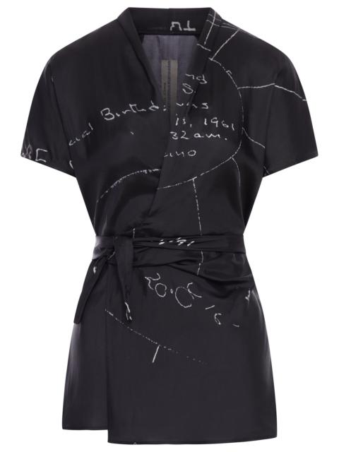 Rick Owens T-SHIRT WRAP WITH GRAPHIC PRINT