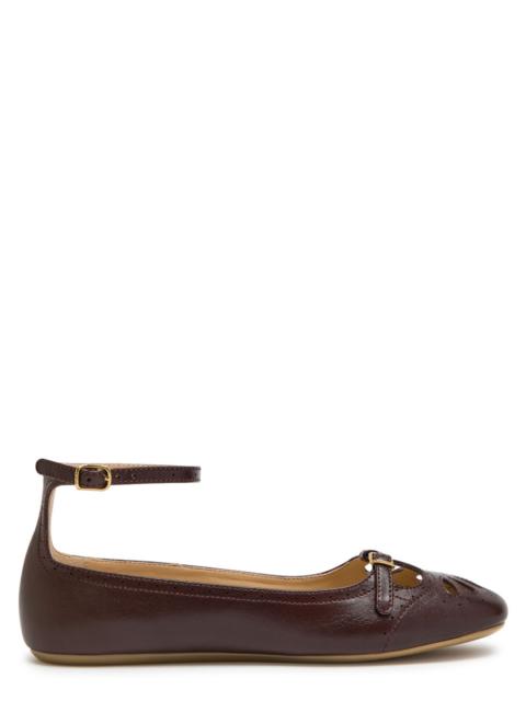 Chloé Chloe Misty Cut-out Leather Ballet Flats