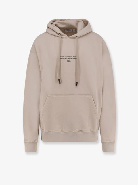 Off-White Off White Men Cotton Sweatshirt With Frontal Logo Print