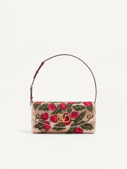 Valentino VALENTINO GARAVANI DEVAIN EMBROIDERED SMALL SHOULDER BAG