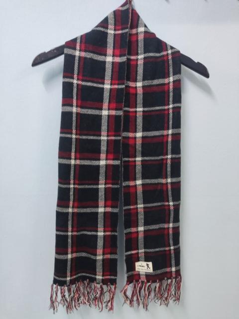 Other Designers Disney Mickey Mouse Red Checked Muffler Scarf