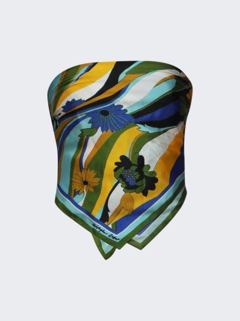 CHRISTOPHER ESBER Acidic Floral Silk Scarf Acid Floral Print