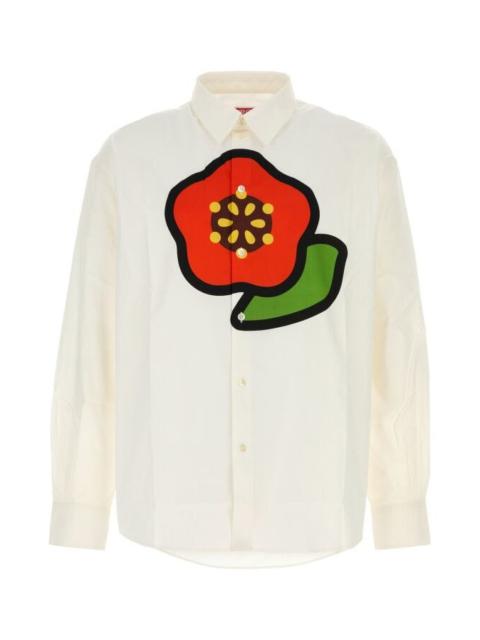 Kenzo Men White Poplin Shirt