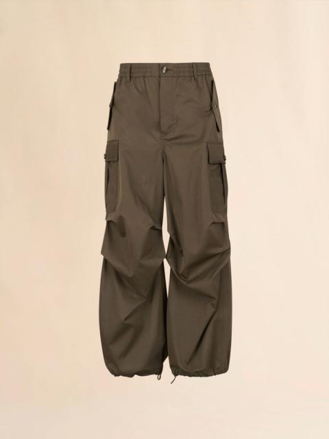 Marni DEEP GREEN WATER-REPELLENT TAFFETA CARGO PANTS