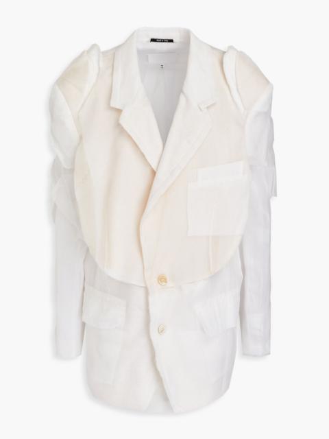 Maison Margiela Layered silk-georgette blazer