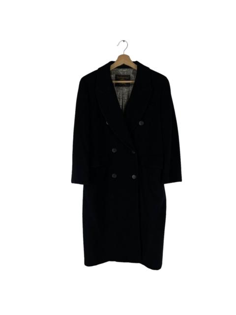 Burberry 🔥RICH BLACK - FLY COATS HERRINGBONE WOOL LONG JACKET