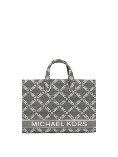 Other Designers Michael Kors Large Gigi Logo Jacquard Tote Bag