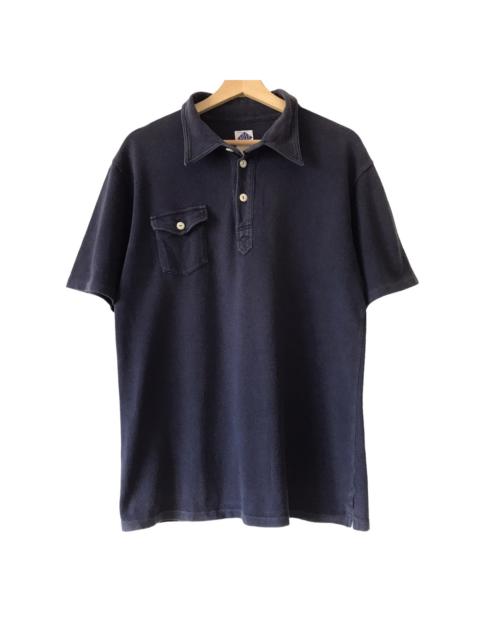 Other Designers Post Overalls - Post Overalls USA Navy Pocket Polo Tee