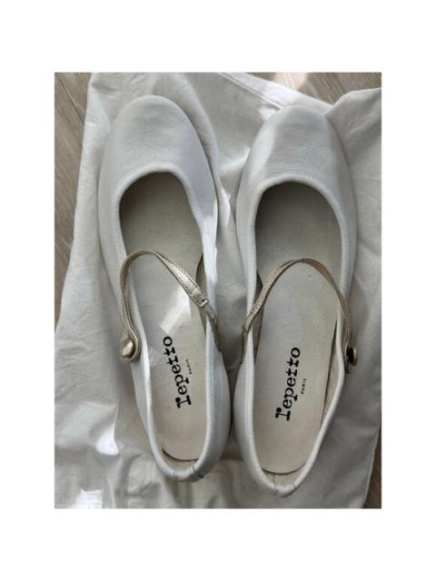 Repetto Made In France Womens White Leather Ballet Flats Size 38.5