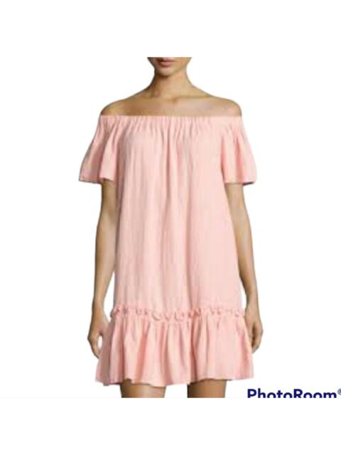 Other Designers Rebecca Minkoff NWT Gauze Malibu Peach Off-Shoulder Ruffle Mini Dress size 0
