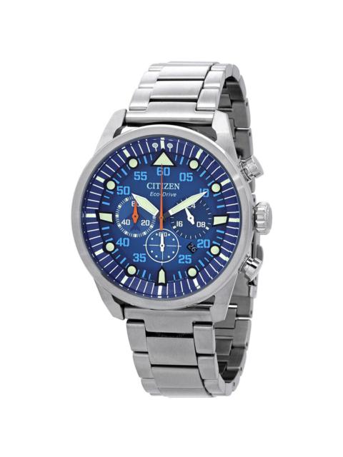 Other Designers Citizen Avion Chronograph Eco-Drive Blue Dial Men's Watch CA4211-72L