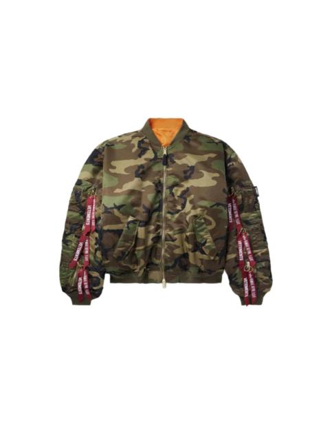 VETEMENTS CARGO BOMBER JACKET (GREEN CAMOUFLAGE)
