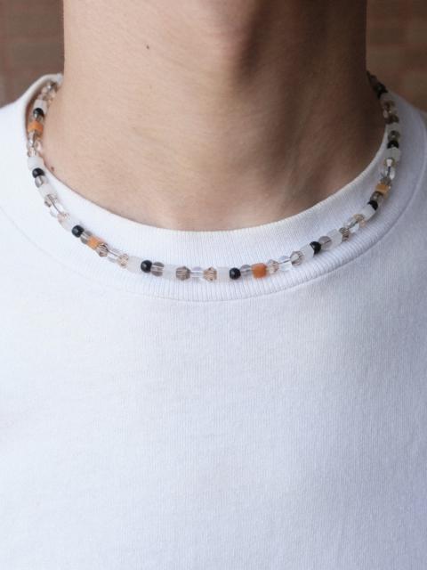 Other Designers Chalcedon Glass Beads Handmade Beaded Necklace 16.1in