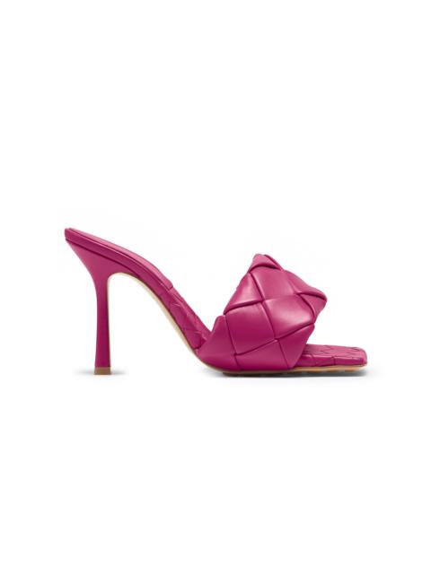 Bottega Veneta The Lido Intrecciato Leather Sandals pink
