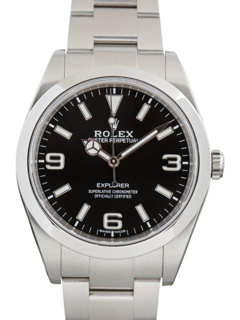 ROLEX Pre-Owned Rolex Explorer Black Arabic Dial Ref 214270