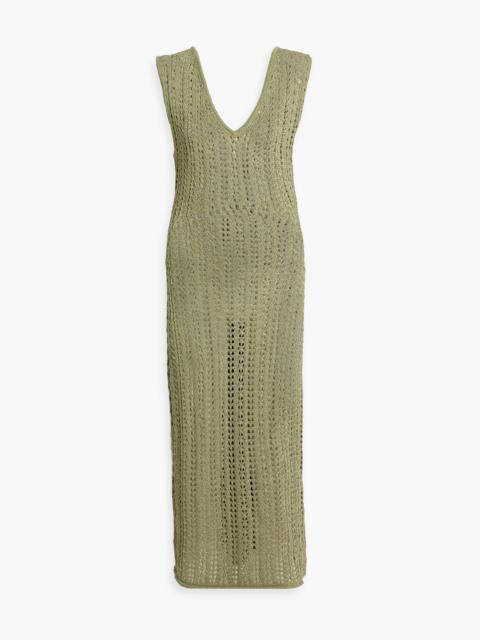Other Designers Tallara pointelle-knit Pima cotton midi dress