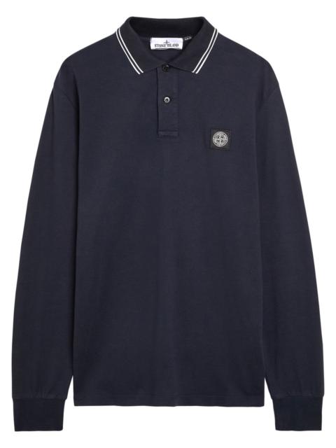 Stone Island Stone Island Logo-appliquéd Piqué Stretch-cotton Polo Shirt