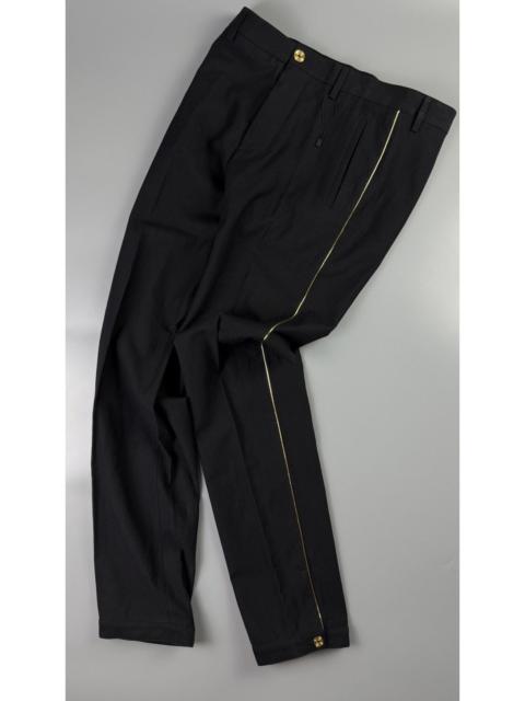 Maison Margiela Margiela - AW07 Side Stripe Gold Button Tapered Slacks