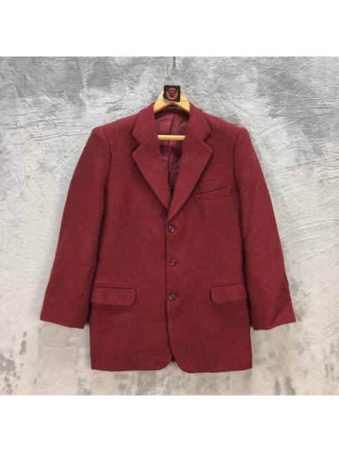 Other Designers HERITAGE X HARRIS TWEED MAROON WOOL SUIT JACKET #6587-75