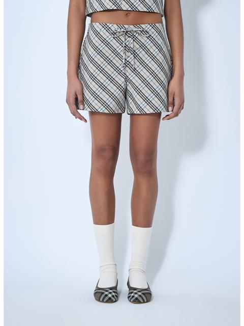 Burberry Burberry Women Check Drawstring Shorts