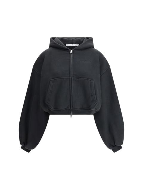 Alexander Wang Women Cropped Zip-Up Hoodie