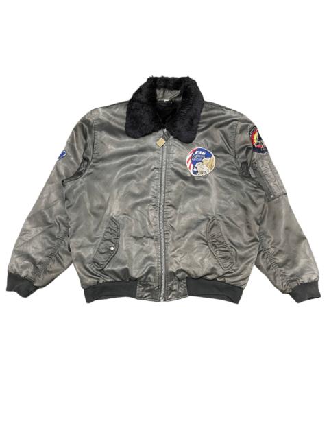 Other Designers Vintage Fighting Falcon F16 Flying Military Bomber Jacket
